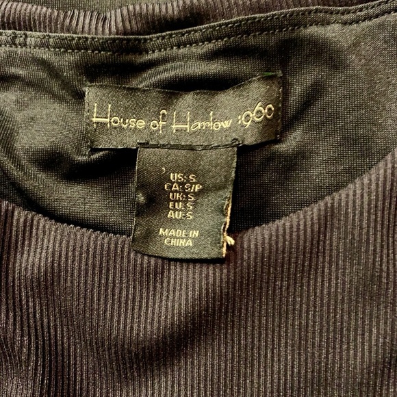 House of Harlow 1960 Black Sleeveless Bodysuit New Size S - Picture 4 of 5